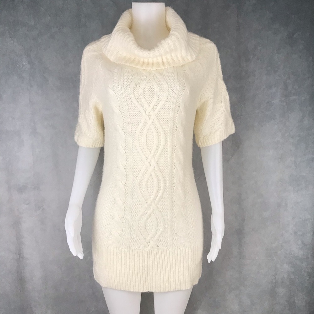 Old Navy White Knitted Sweater Dress